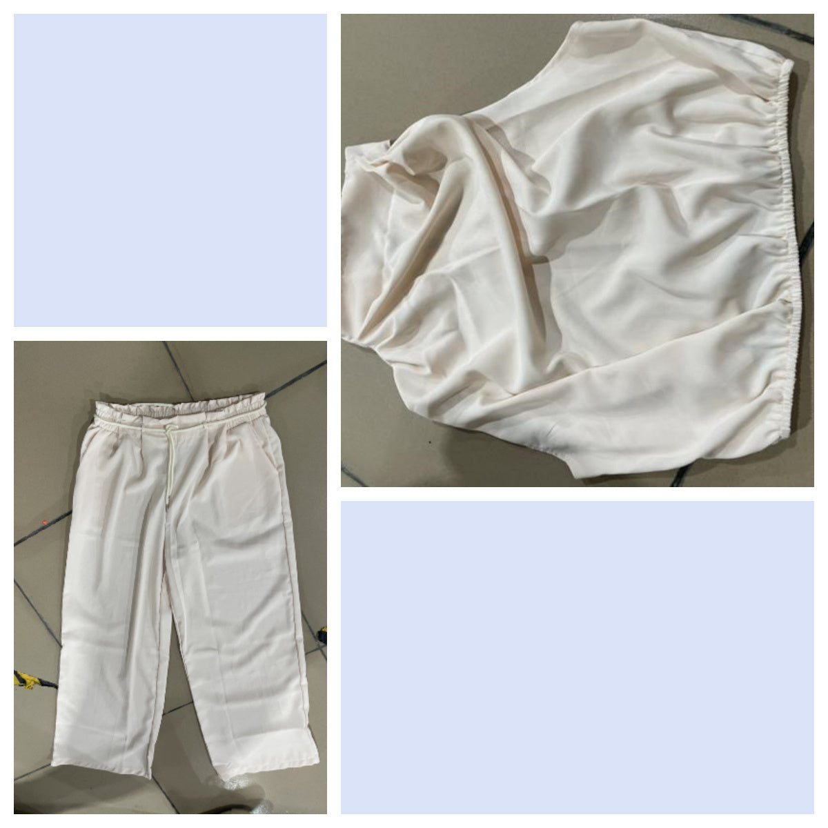 Casual Sleeveless Top And Wide Leg Pants Set