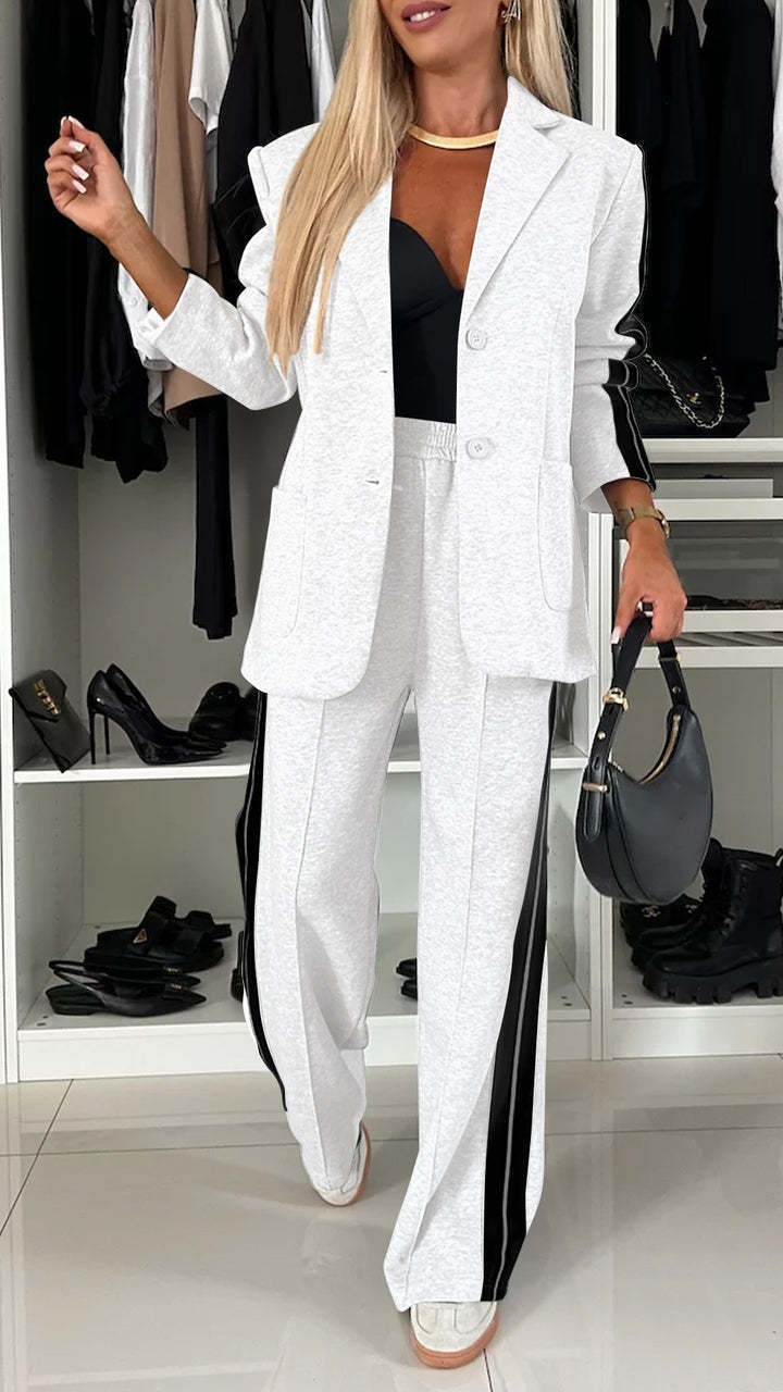 Women's Long Sleeve Lapel Casual Suit - Branpairriel Clothing Store