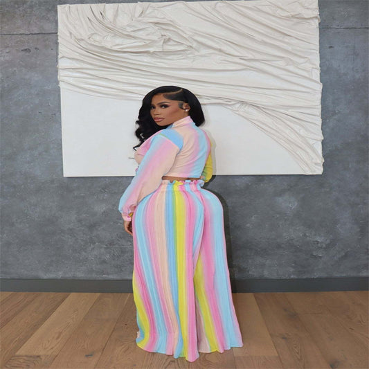 Long Sleeve V-neck Fashion Casual Set - Branpairriel Clothing Store