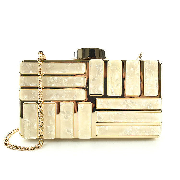 Gold Acrylic Clutch Purse