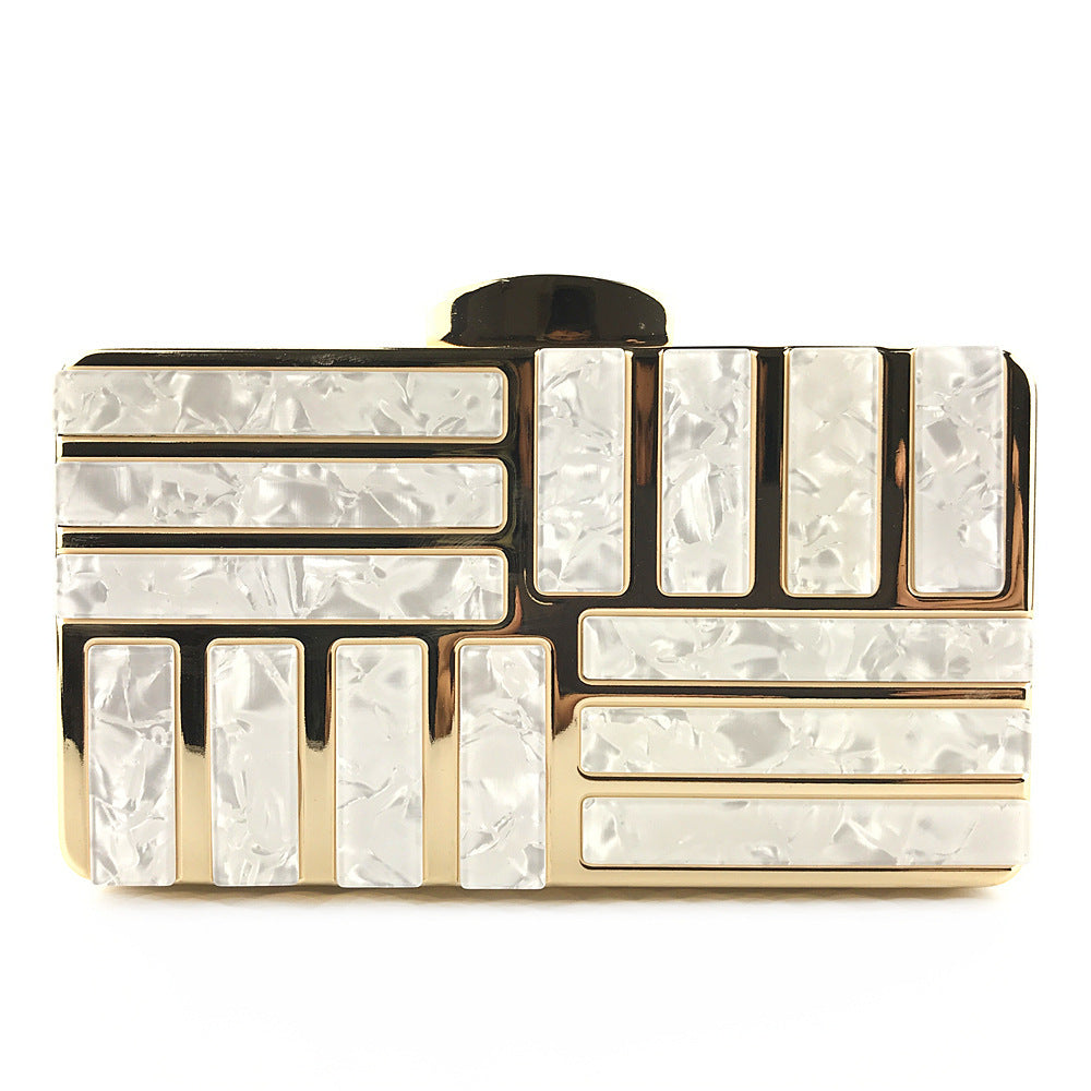 Gold Acrylic Clutch Purse