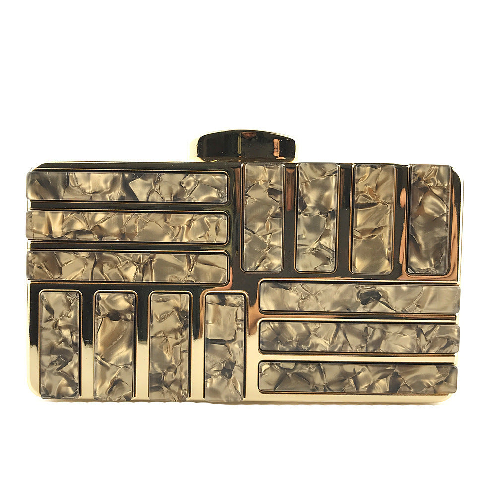 Gold Acrylic Clutch Purse