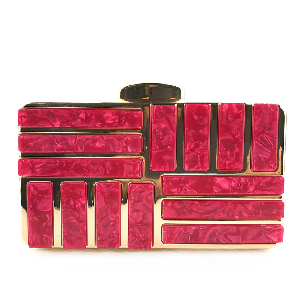 Gold Acrylic Clutch Purse