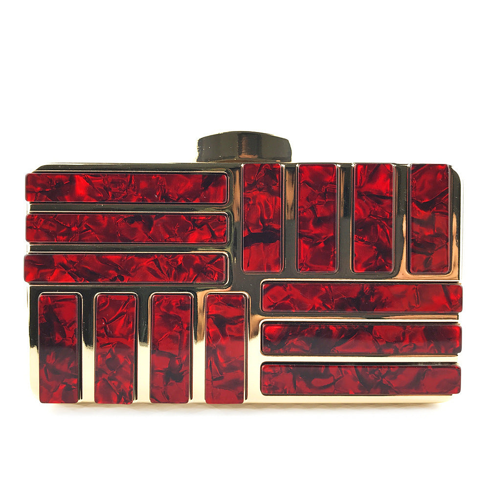 Gold Acrylic Clutch Purse