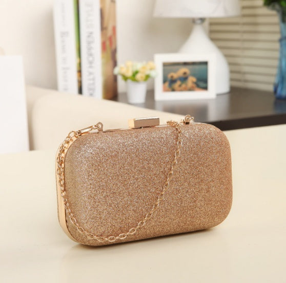 Gold Clutch Box Bag