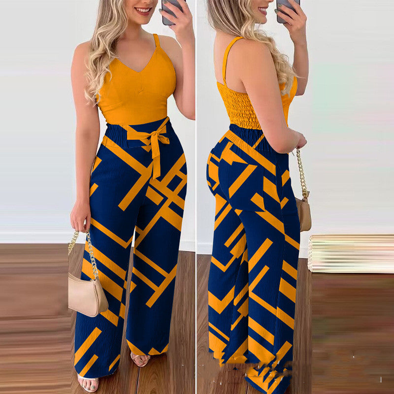 Camisole Straight-leg Pants Casual Suit