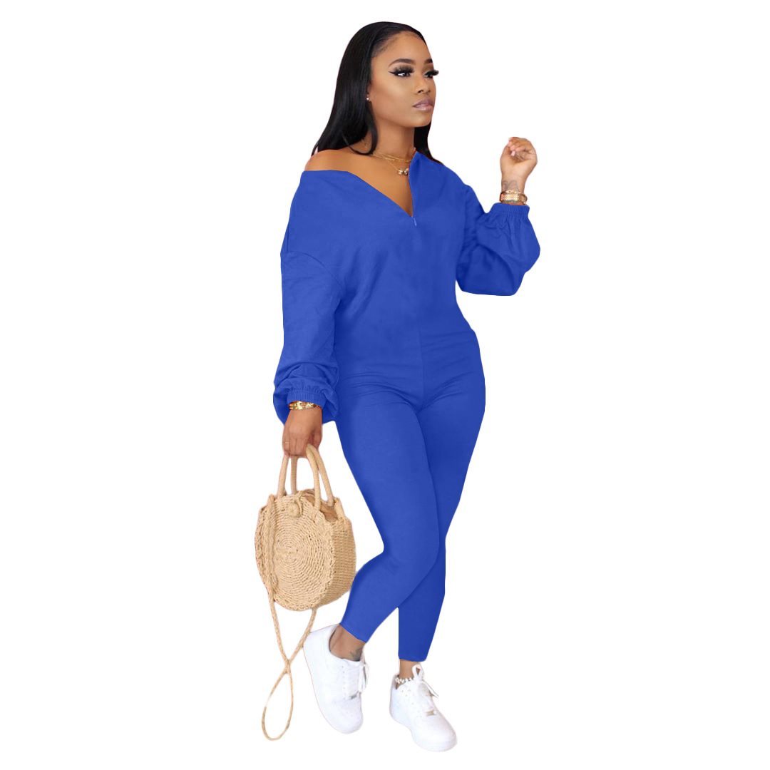 Loose Jumpsuit With Sloping Shoulders