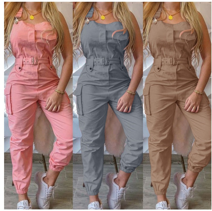 Siamese Waist Banding Pants