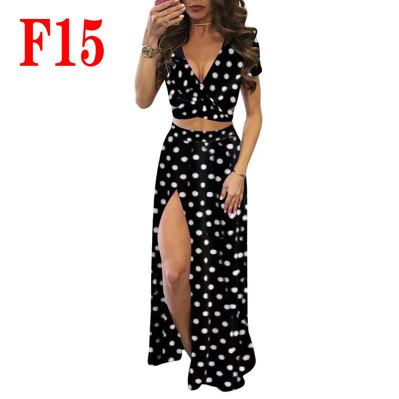 Printed Floral Dress Two-piece
