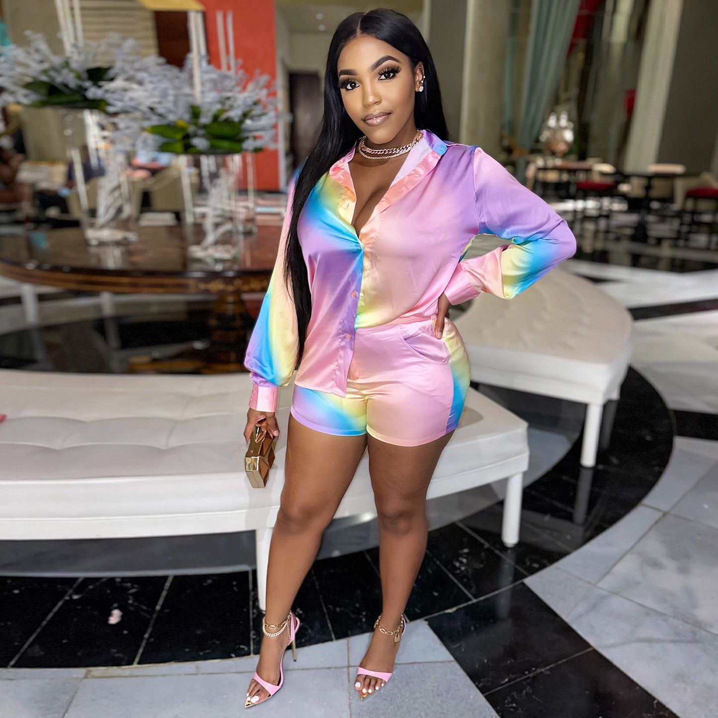 Soft Multi-Color Two Piece Set