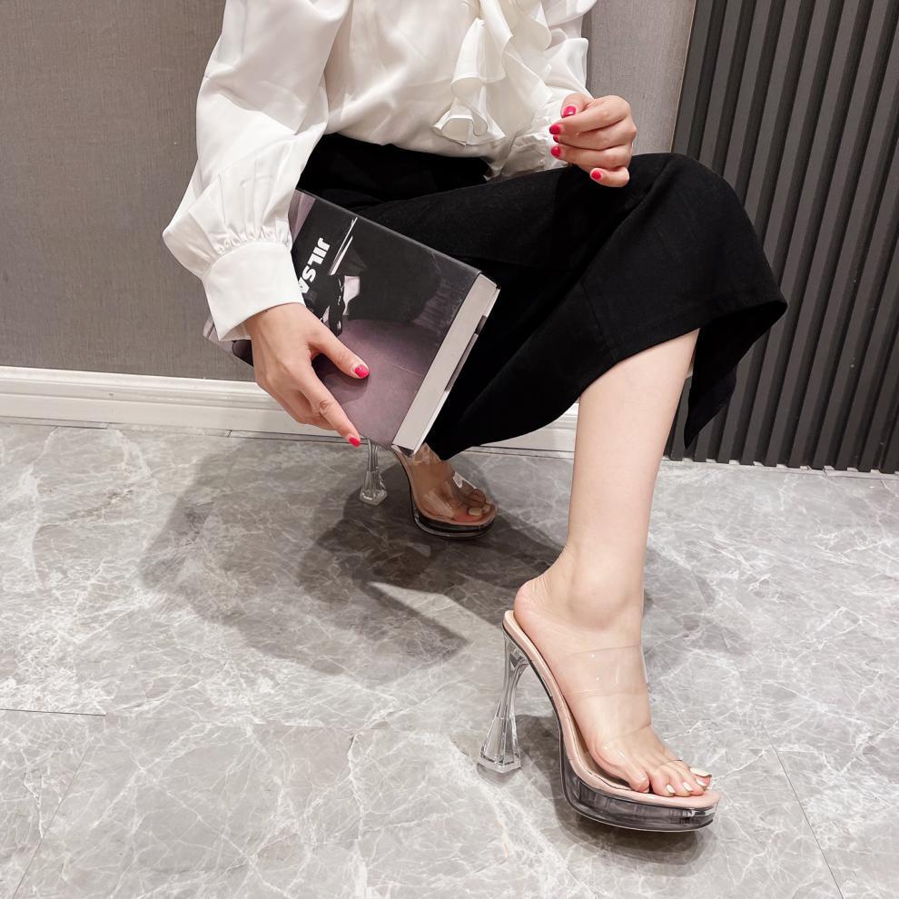 High Heel Crystal Platform Sandals For Women - Branpairriel Clothing Store