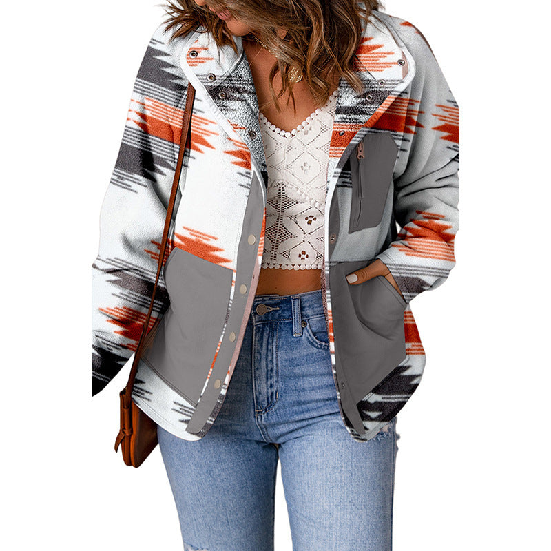 Geometric Printed Jacket