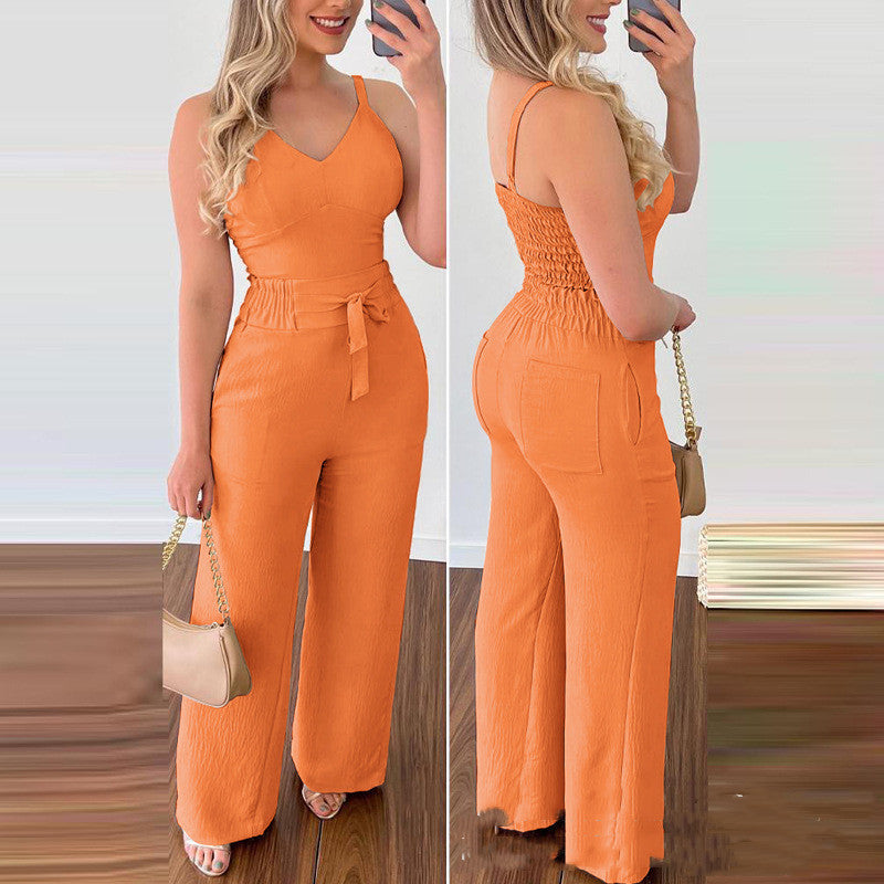 Camisole Straight-leg Pants Casual Suit