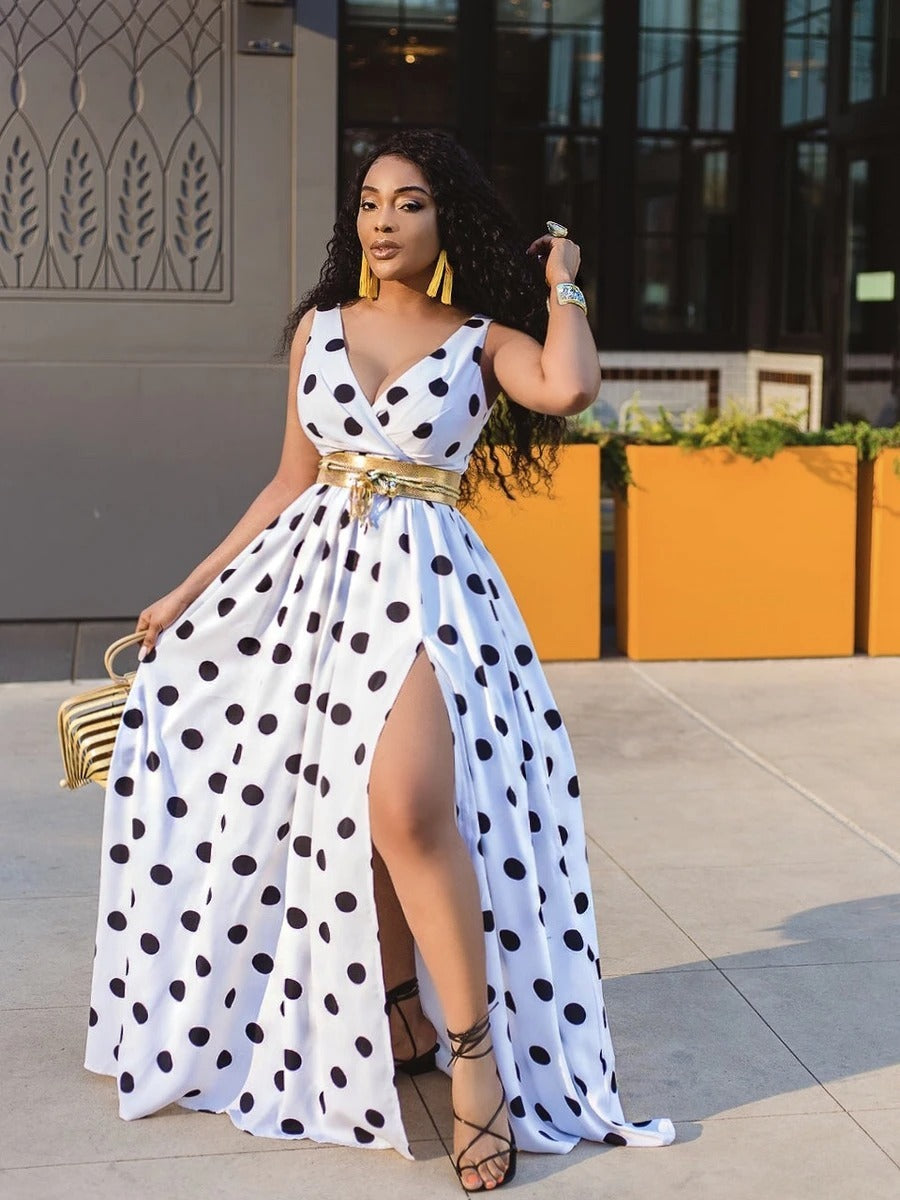 Sexy Party Dress With Golden Waist Belt