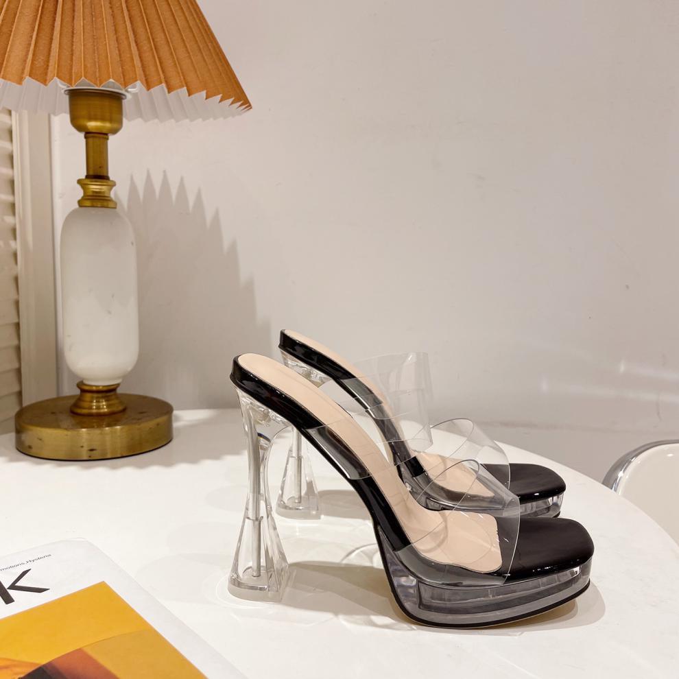 High Heel Crystal Platform Sandals For Women - Branpairriel Clothing Store