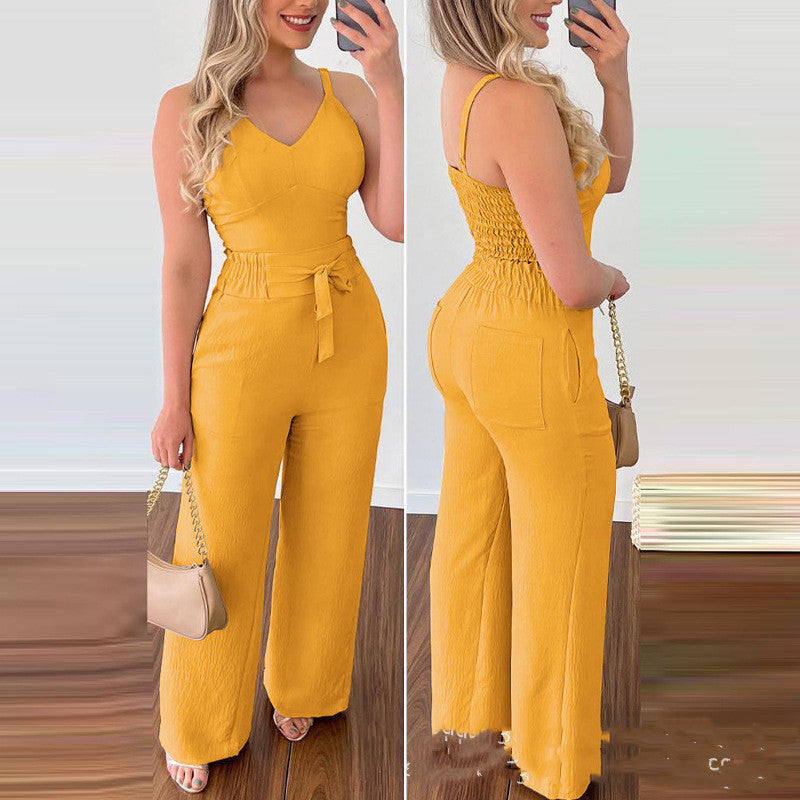 Camisole Straight-leg Pants Casual Suit