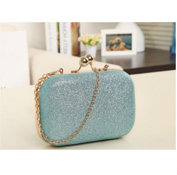 Gold Clutch Box Bag