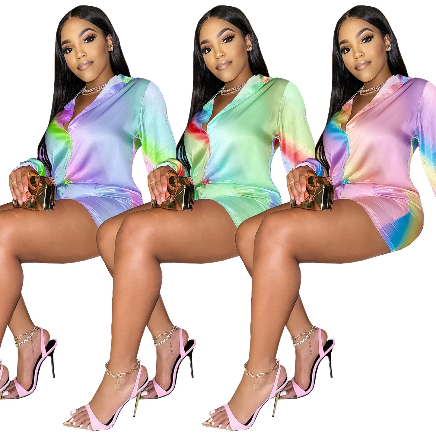 Soft Multi-Color Two Piece Set