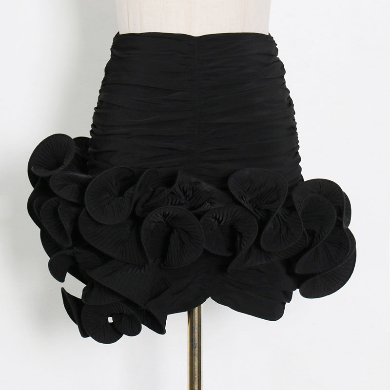 Three-dimensional Flower Bag Hip Women Skirt - Branpairriel Clothing Store