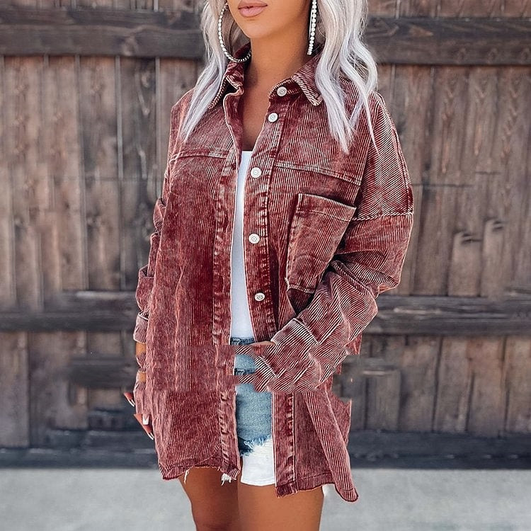 Distressed Corduroy Jacket