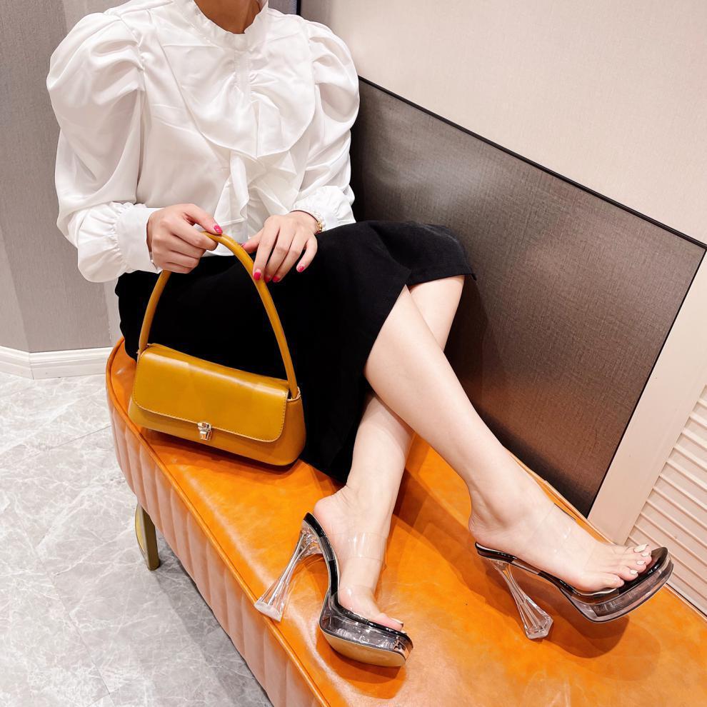High Heel Crystal Platform Sandals For Women - Branpairriel Clothing Store