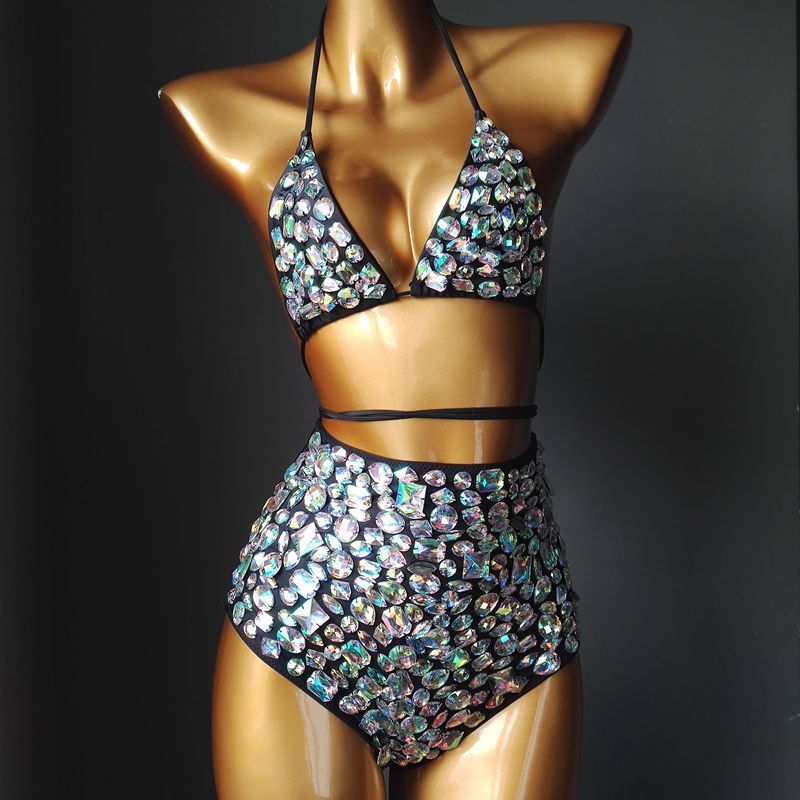 Venus Vacation Diamond Bikini Set Rhinestone Swimwear