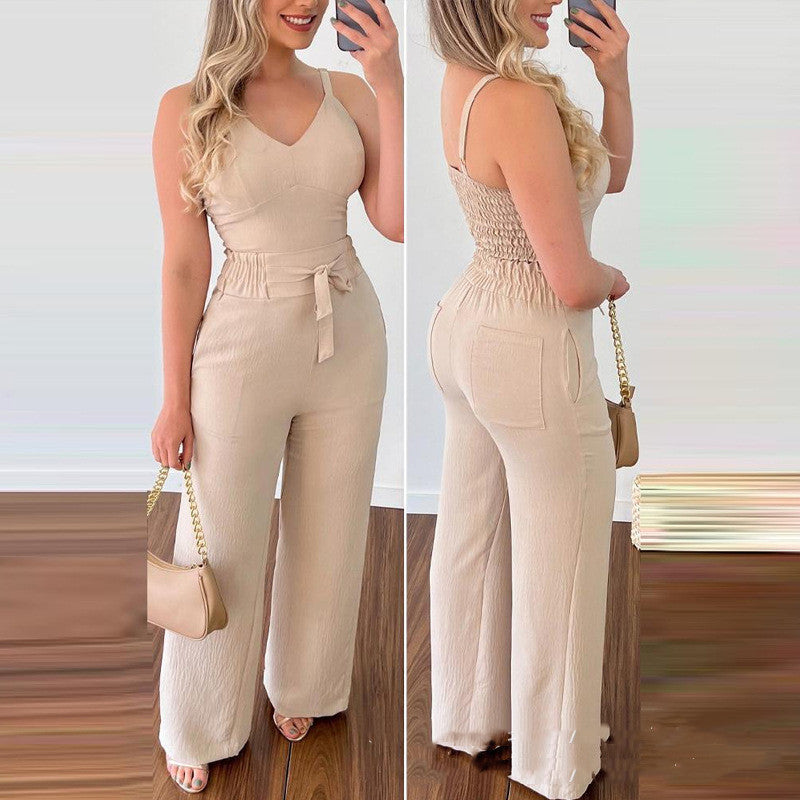 Camisole Straight-leg Pants Casual Suit