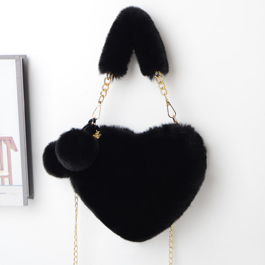 Soft Plush Heart Handbags