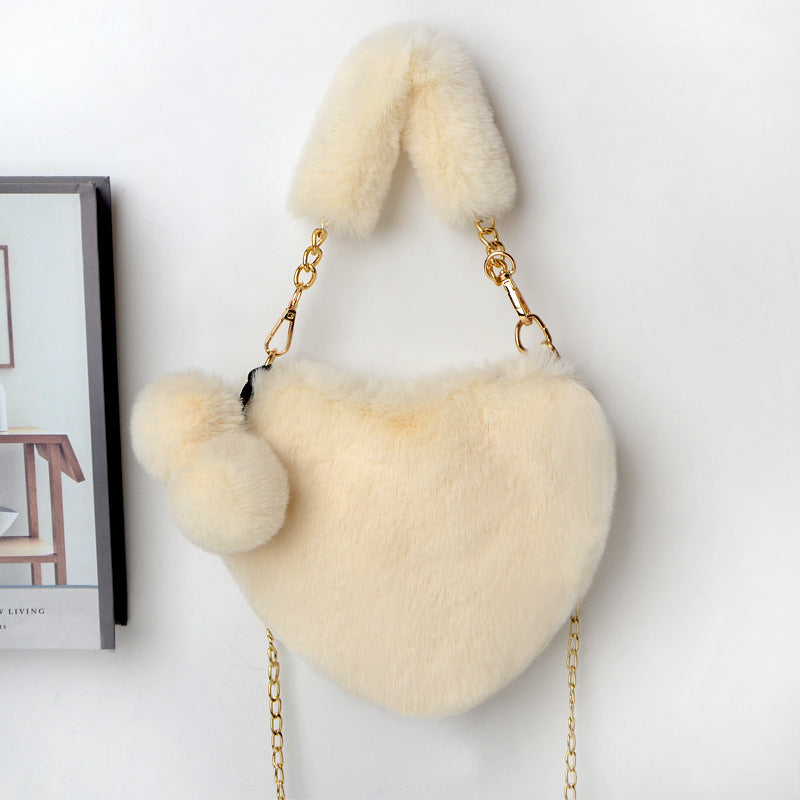 Soft Plush Heart Handbags