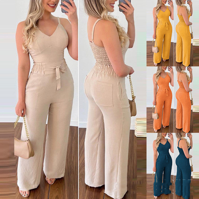 Camisole Straight-leg Pants Casual Suit