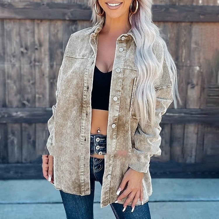 Distressed Corduroy Jacket