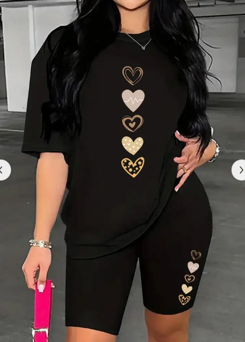 Printed Drop Shoulder T-Shirt Graphic Tees