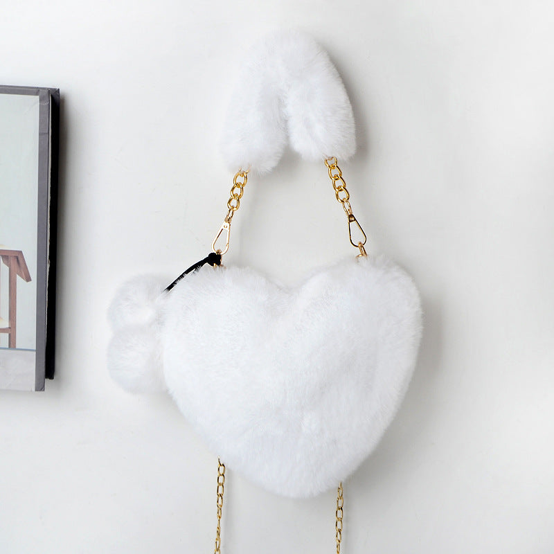 Soft Plush Heart Handbags