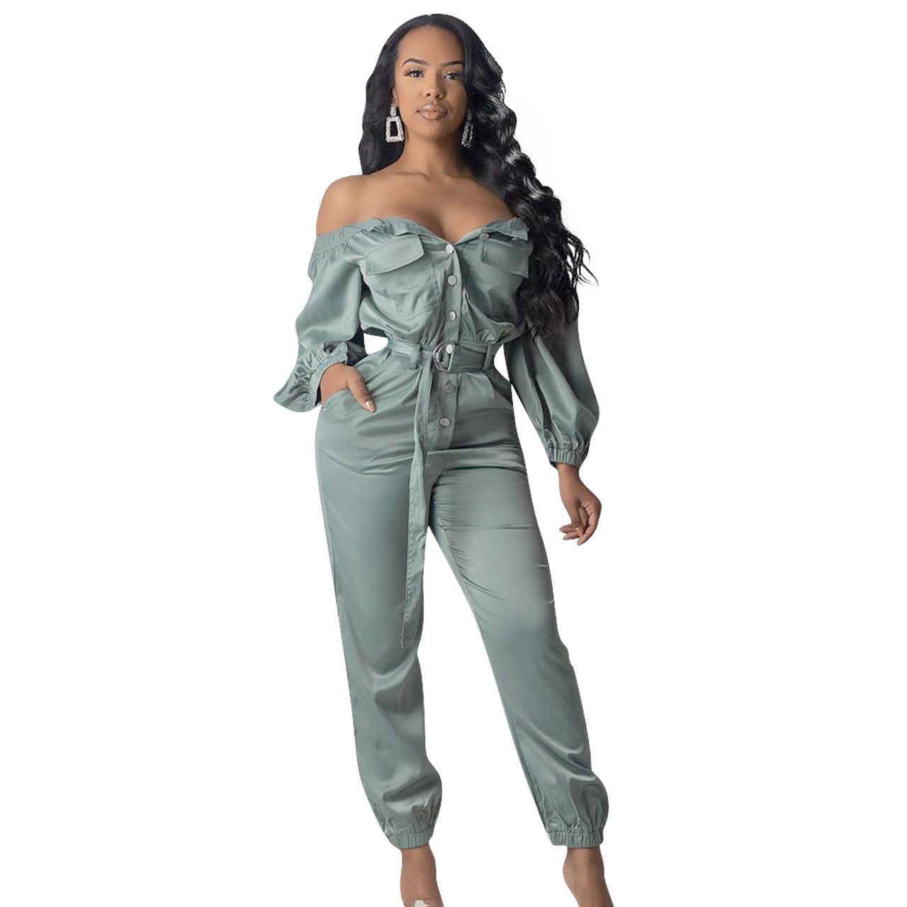 Streetwear Sexy Off Shoulder Jumpsuit