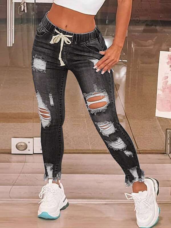 Jeans For Women/ Exclusive Elastic Waist High Elasticity