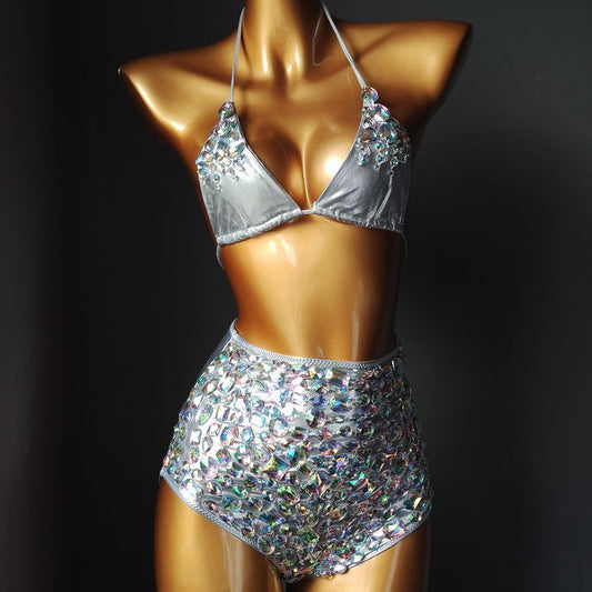 Venus Vacation Diamond Bikini Set Rhinestone Swimwear