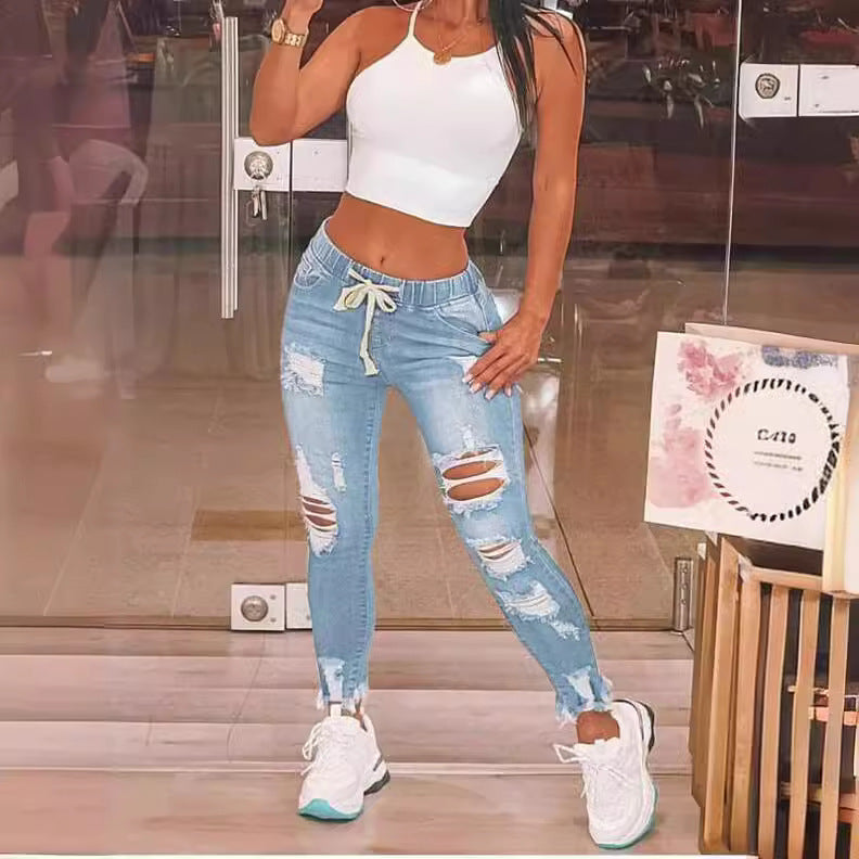 Jeans For Women/ Exclusive Elastic Waist High Elasticity