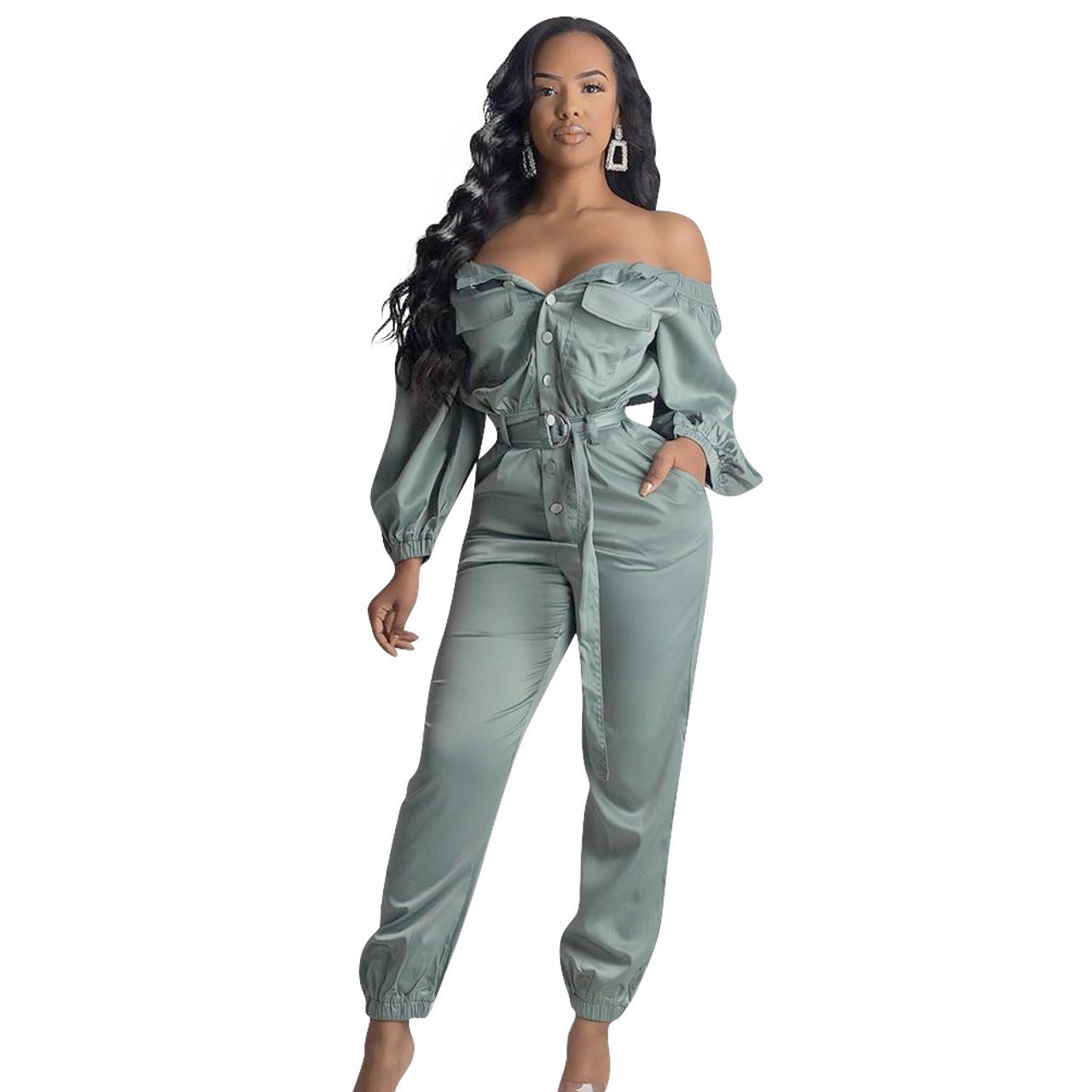 Streetwear Sexy Off Shoulder Jumpsuit