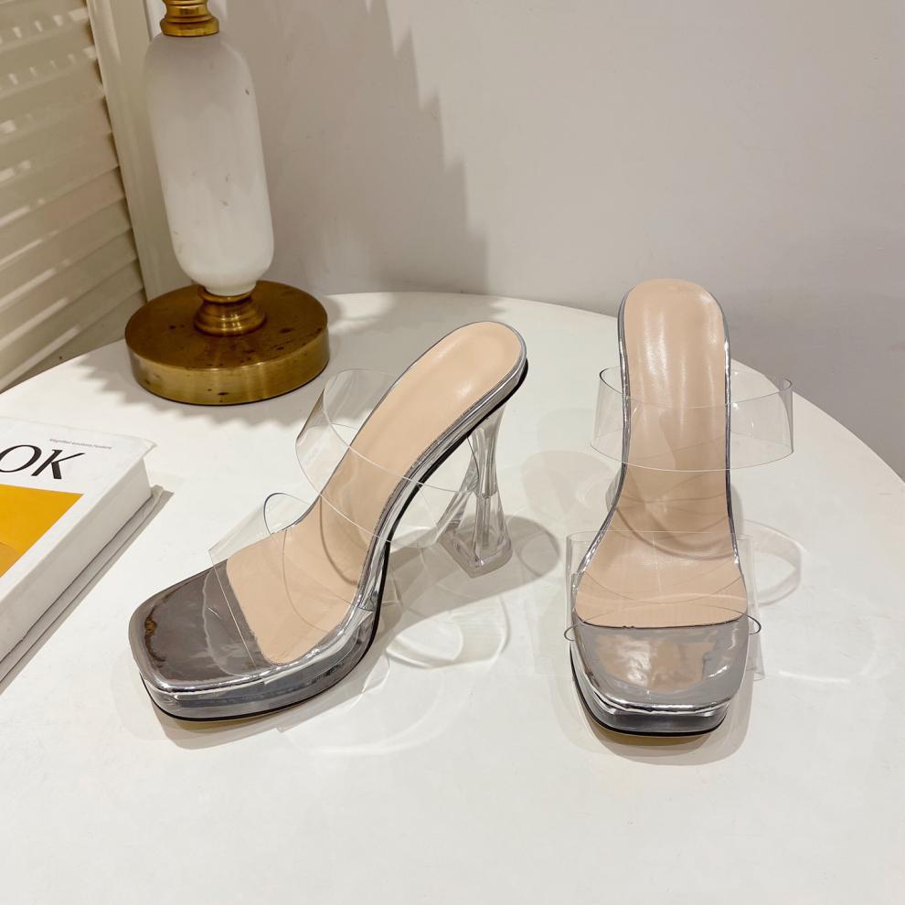 High Heel Crystal Platform Sandals For Women - Branpairriel Clothing Store