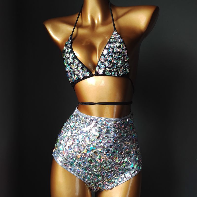 Venus Vacation Diamond Bikini Set Rhinestone Swimwear