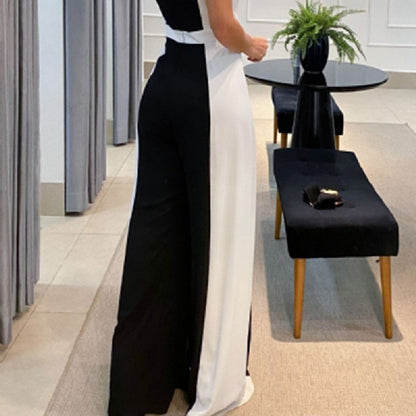 Colorblock One-piece Trousers