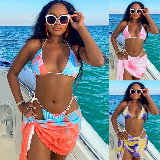 Swimwear Sexy Split Swimsuit Women Bikini Bikini Three-Piece Swimwear