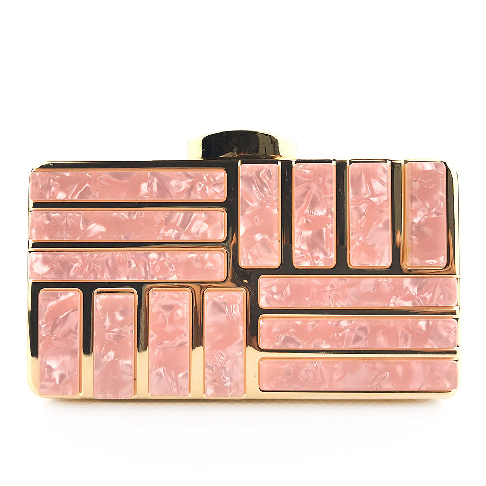 Gold Acrylic Clutch Purse
