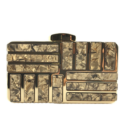 Gold Acrylic Clutch Purse