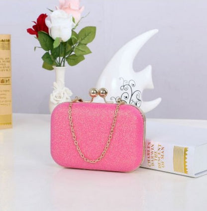 Gold Clutch Box Bag