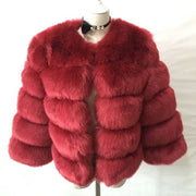 S-3XL Mink Coats Women Winter New Fashion FAUX Fur Coat Elegant Thick Warm Outerwear Fake Fur Jacket Chaquetas Mujer