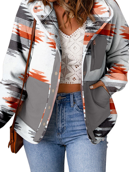 Geometric Printed Jacket