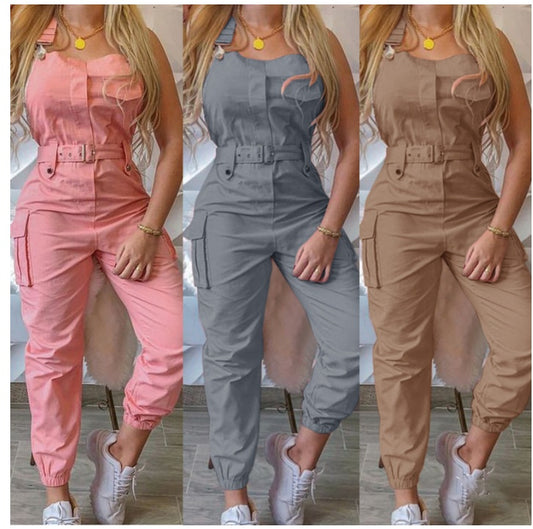Siamese Waist Banding Pants