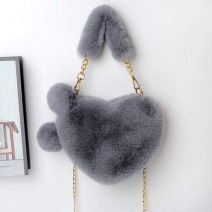 Soft Plush Heart Handbags
