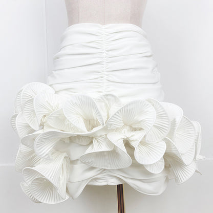 Three-dimensional Flower Bag Hip Women Skirt - Branpairriel Clothing Store